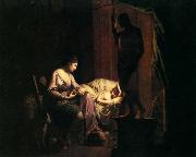 Joseph wright of derby Penelope Unravelling Her Web oil painting artist